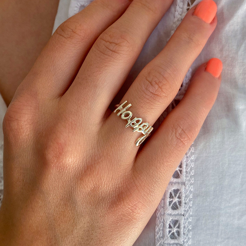 Bague Argent Happy