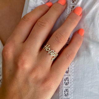 Bague Argent Happy
