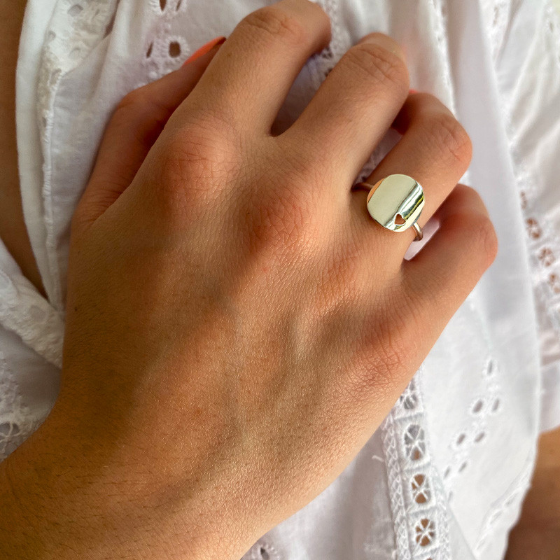 Bague Argent coeur ajouré
