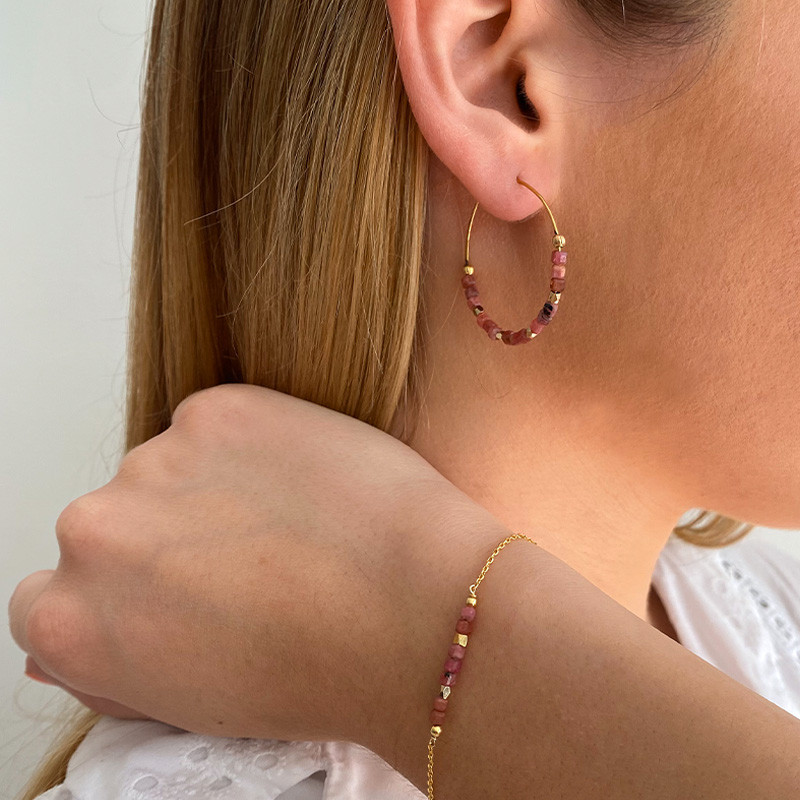 Créoles Dorées Rose ou Phosphodorite