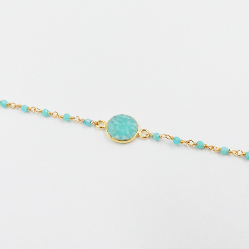 Bracelet Doré perles et pierres fines