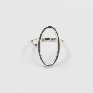 Bague Argent Ovale fin