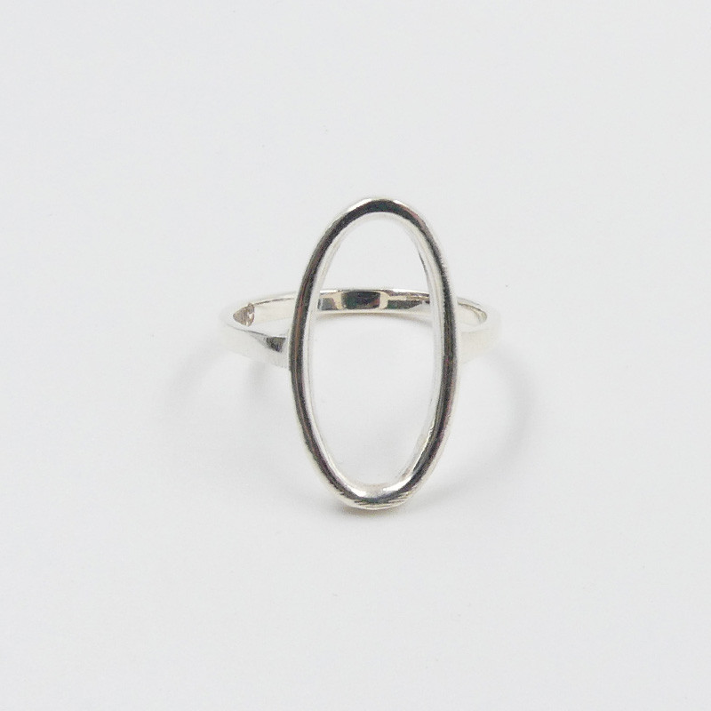 Bague Argent Ovale fin