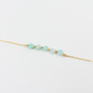 Bracelet Plaqué or pierres naturelles