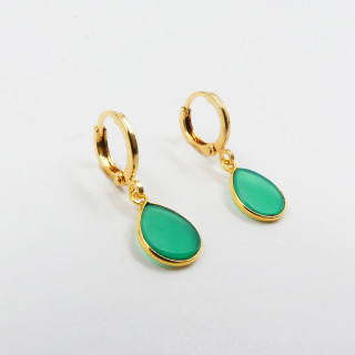 Boucles d'oreilles Doré Goutte pierres