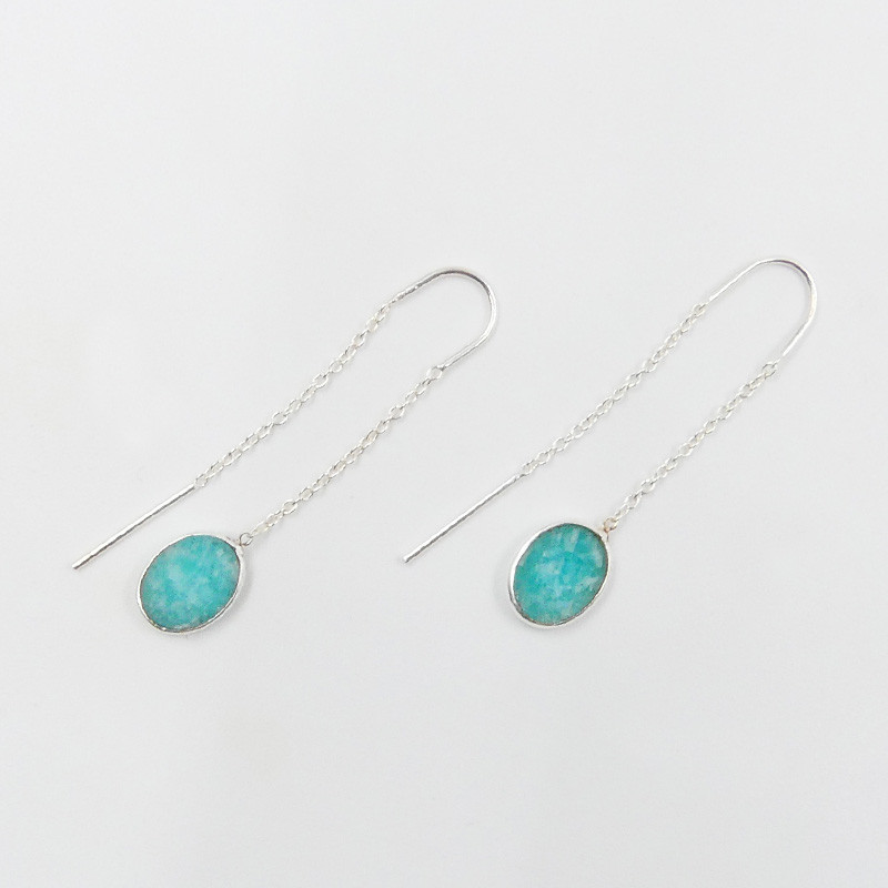 Boucles d’oreilles Argent pendantes pierres fines