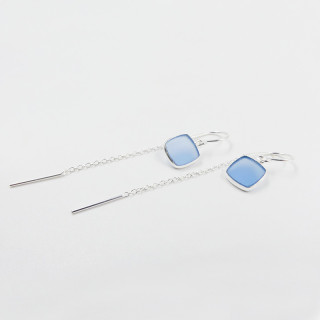 Boucles d’oreilles argent pendantes pierres