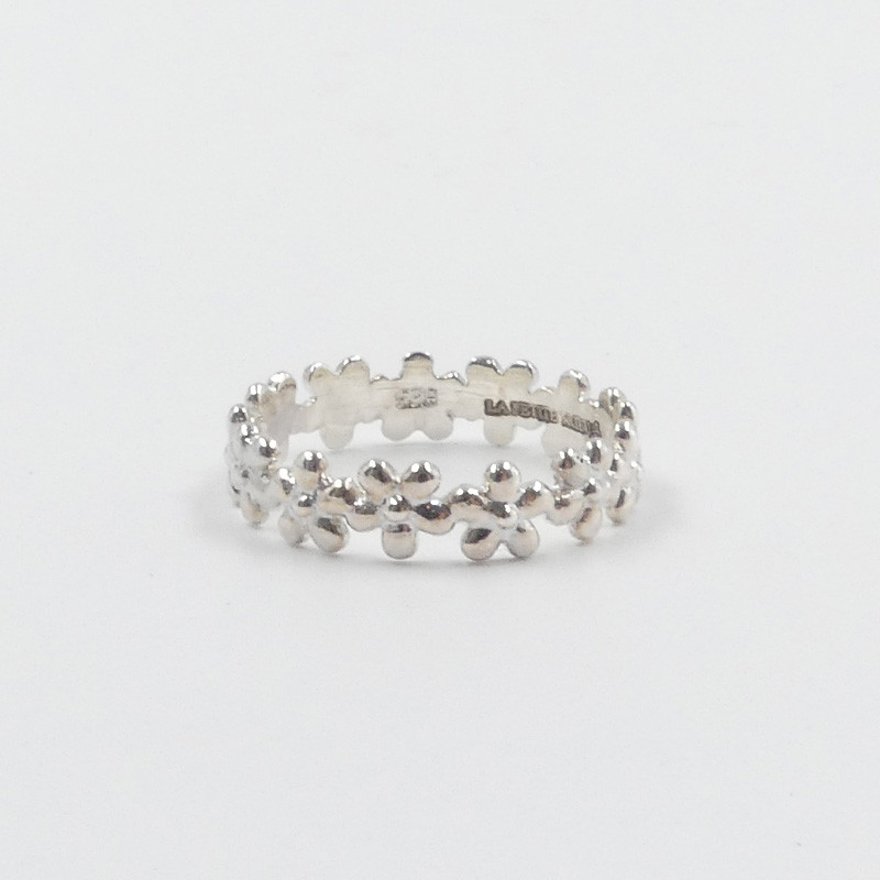 Bague Argent couronne de fleurs