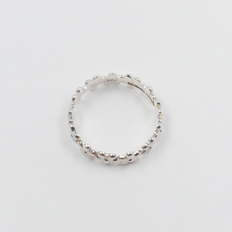 Bague Argent couronne de fleurs
