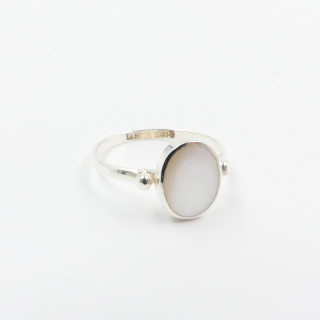Bague Argent ovale nacre