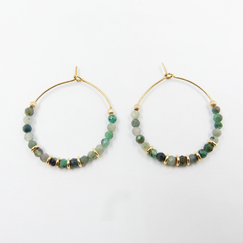 Créoles Dorées Emeraude