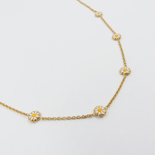 Collier acier doré Daisy