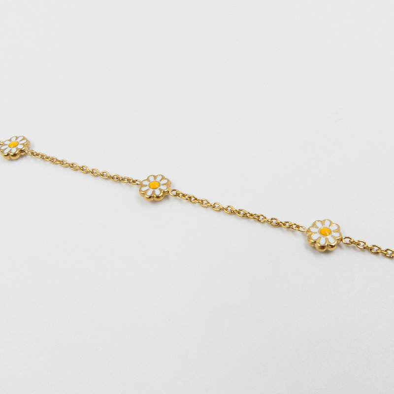 Collier acier doré Daisy