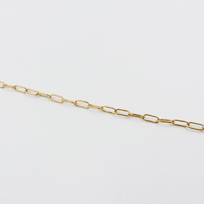 Bracelet acier doré maille allongée