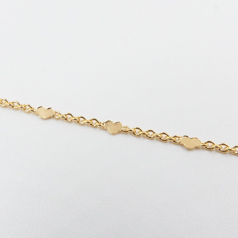 Bracelet plaqué or avec petits coeurs