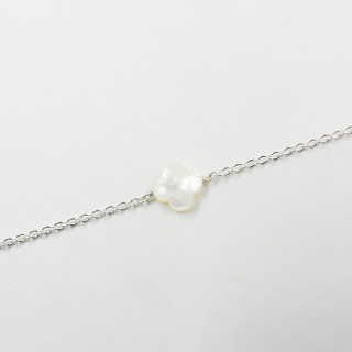 Bracelet Argent Trèfle Nacre
