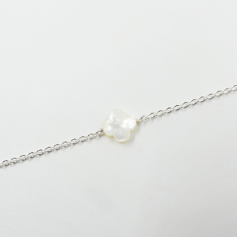 Bracelet Argent Trèfle Nacre