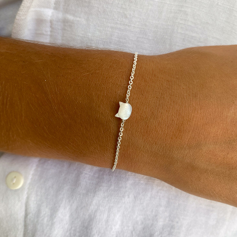 Bracelet Enfant Argent Chat