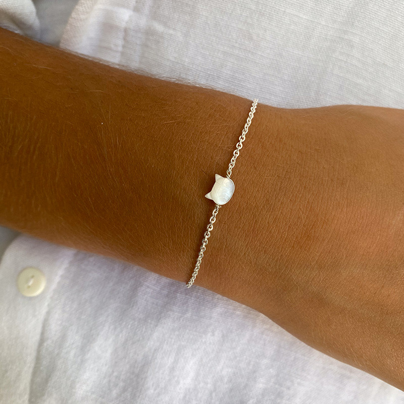Bracelet Enfant Argent Chat
