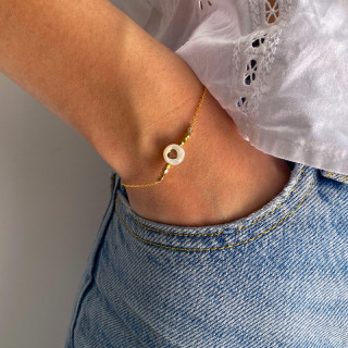 Bracelet Plaqué or barrette coeur