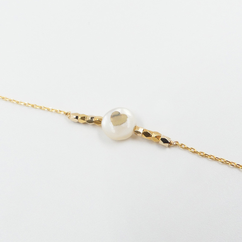 Bracelet Plaqué or barrette coeur