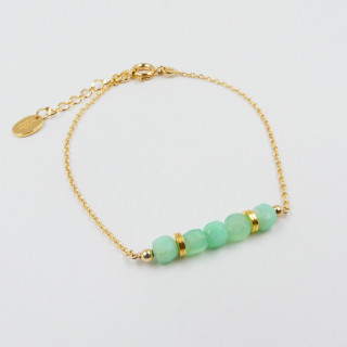 Bracelet Plaqué or barrette pierres fines