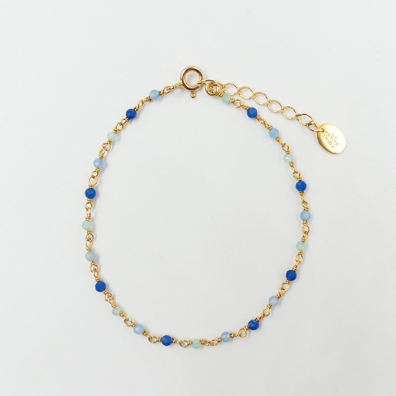 Bracelet Doré rang de pierres fines