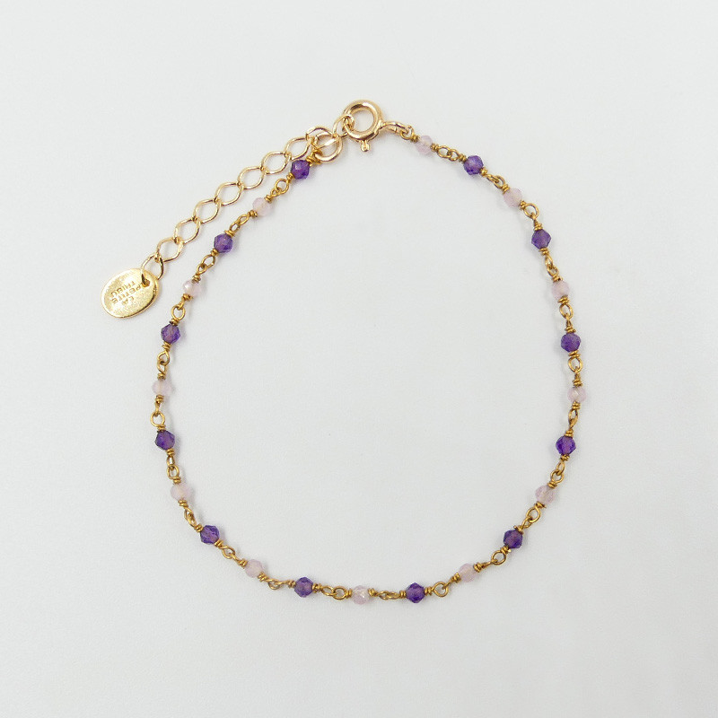 Bracelet Doré rang de pierres fines