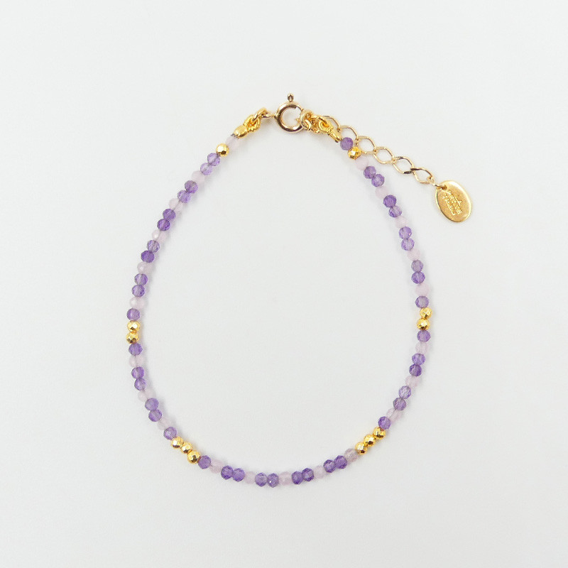 Bracelet fin Doré pierres fines