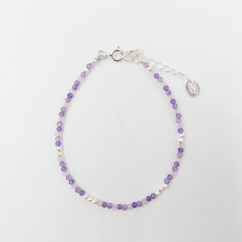 Bracelet fin Argent pierres fines