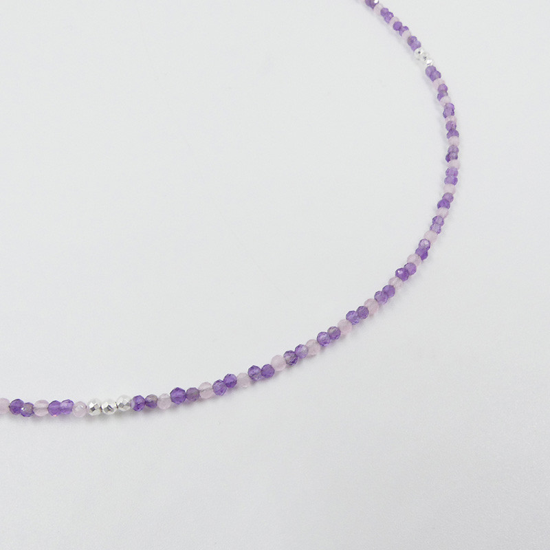 Collier Argent et pierres fines au choix