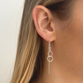 Boucles d'oreilles Argent Anneaux Entrelacés