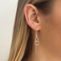 Boucles d'oreilles Argent Anneaux Entrelacés