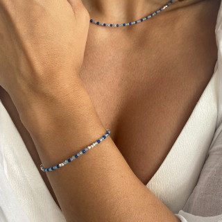 Bracelet fin Argent pierres fines