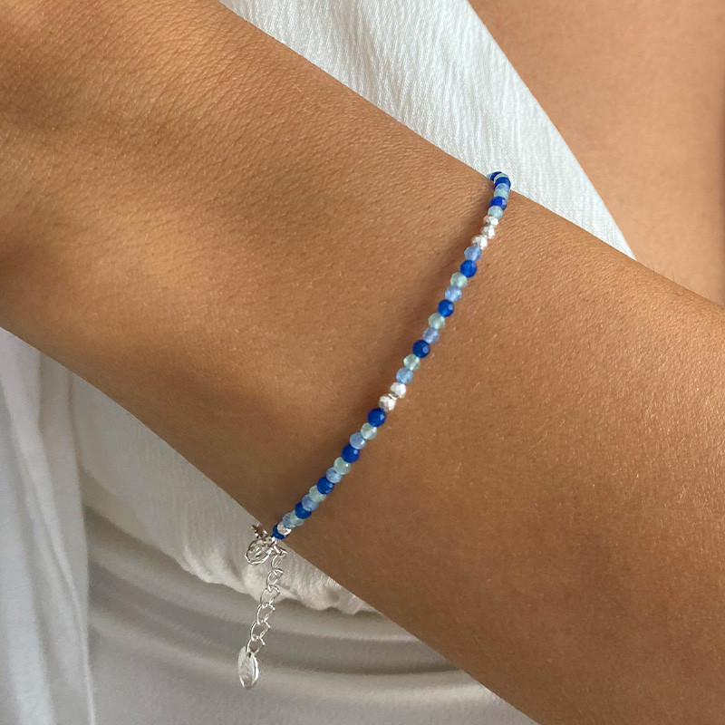 Bracelet fin Argent pierres fines