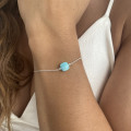 Bracelet Argent coussin Amazonite