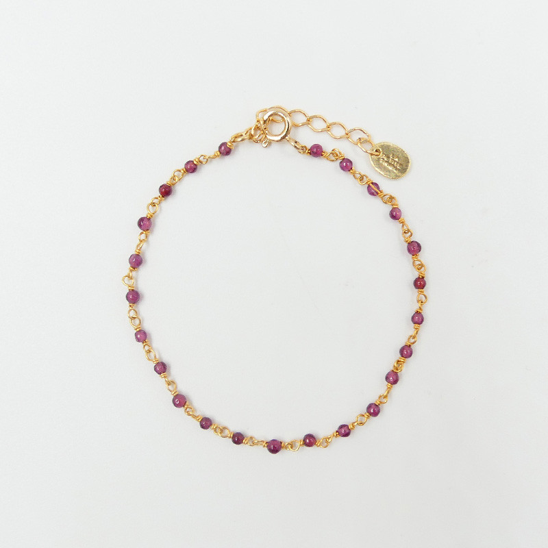 Bracelet Doré rang de pierres fines