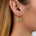 Boucles d’oreilles Plaqué or Chrysoprase