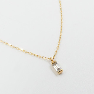 Collier or 18 carats baguette Diamant blanc