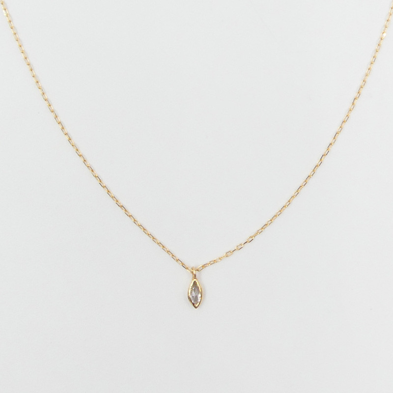 Collier or 18 carats marquise Diamant blanc