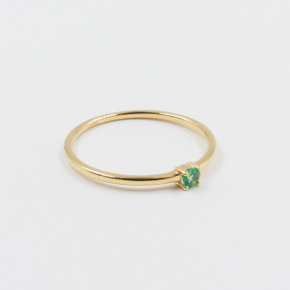 Bague or 18 carats solitaire émeraude