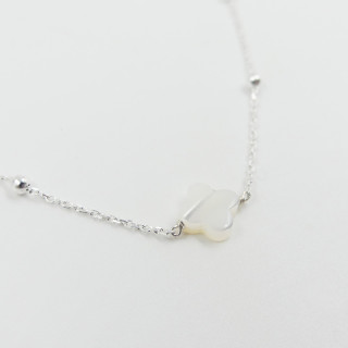 Collier Argent Trèfle en Nacre