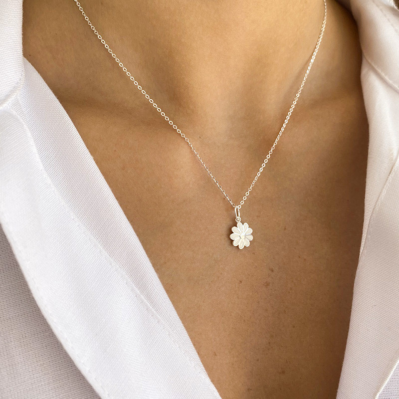 Collier Argent Fleur