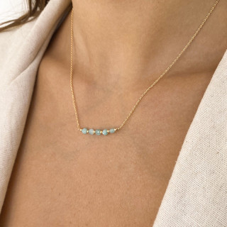 Collier Plaqué or barrette Amazonite