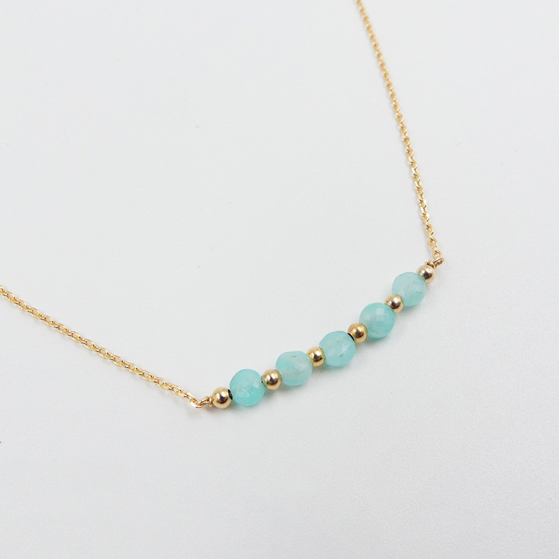 Collier Plaqué or barrette Amazonite