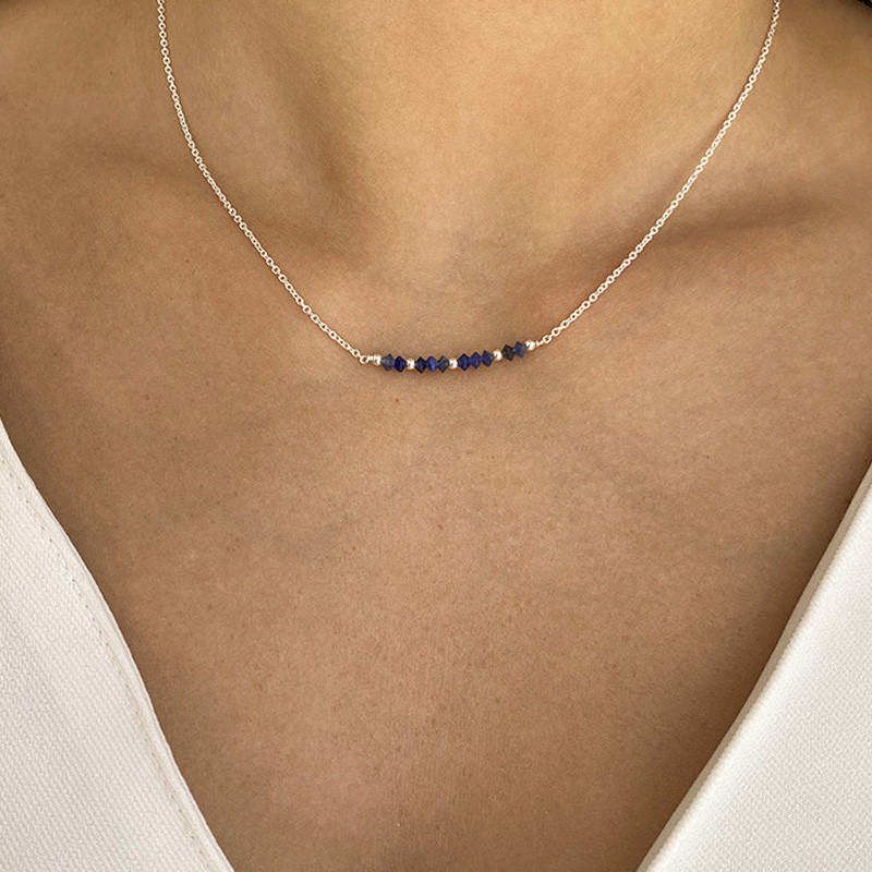 Collier Argent Sodalite