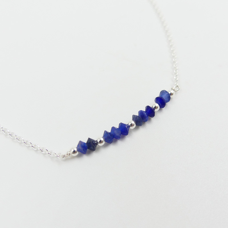 Collier Argent Sodalite