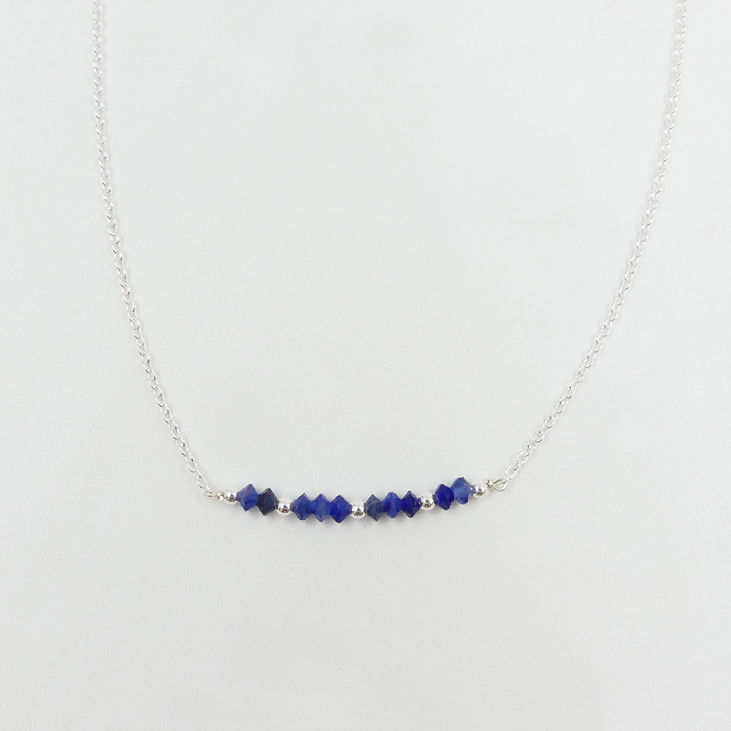 Collier Argent Sodalite