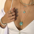 Collier Plaqué Or Amazonite