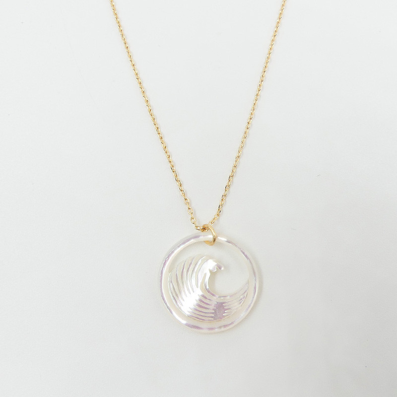 Collier Plaqué or Wave Nacre